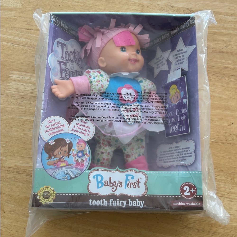 Tooth Fairy Baby Doll - Pink and Blue
